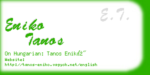 eniko tanos business card